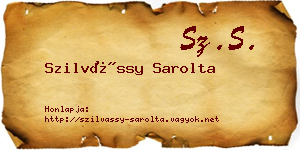 Szilvássy Sarolta névjegykártya
