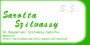 sarolta szilvassy business card