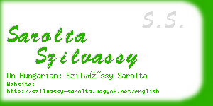sarolta szilvassy business card